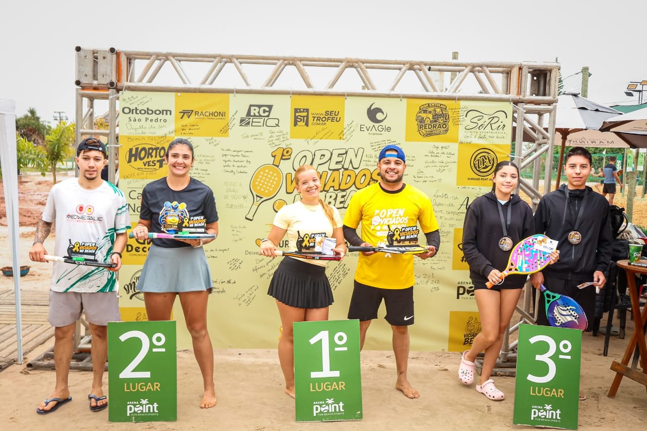 Pódio misto do 1º Open VNB